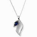 DAWN | Blue Leaf Pendant Necklace