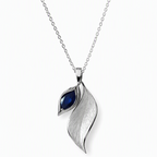 DAWN | Blue Leaf Pendant Necklace