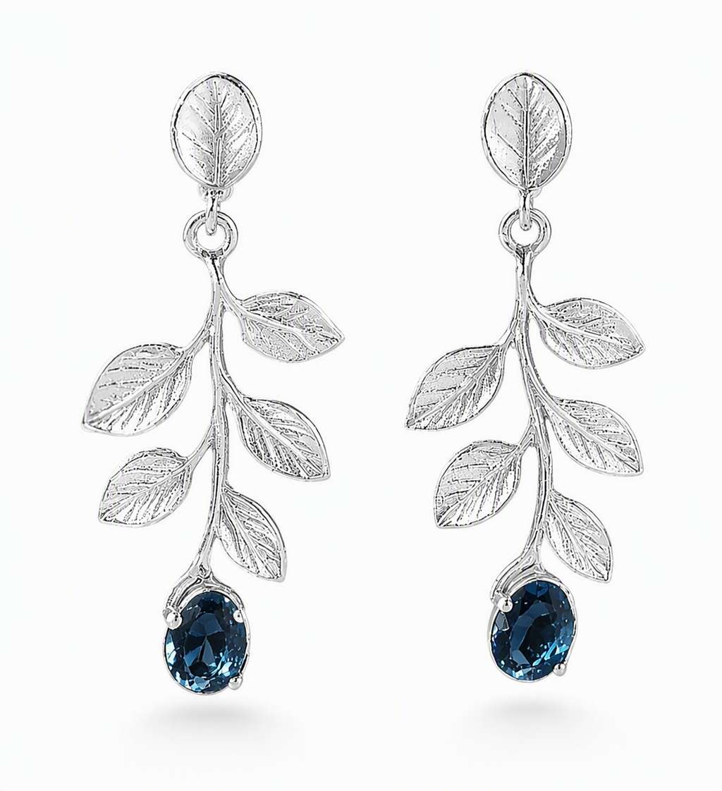 Morning Dew Leaf Drop Earrings