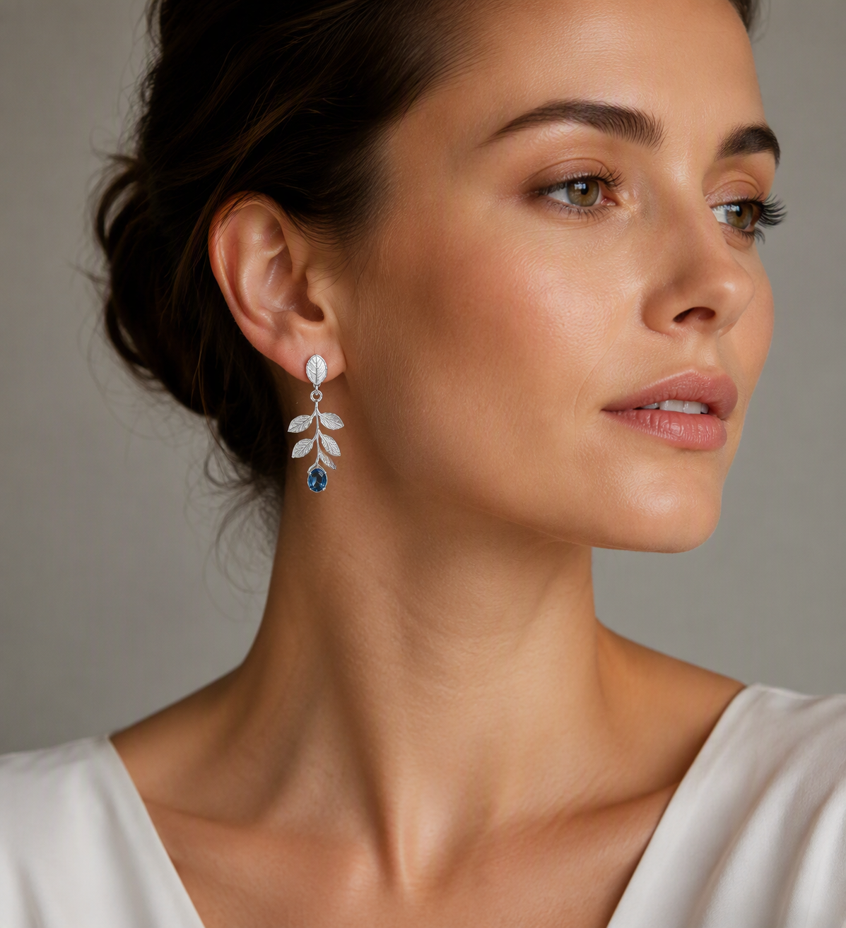 Morning Dew Leaf Drop Earrings