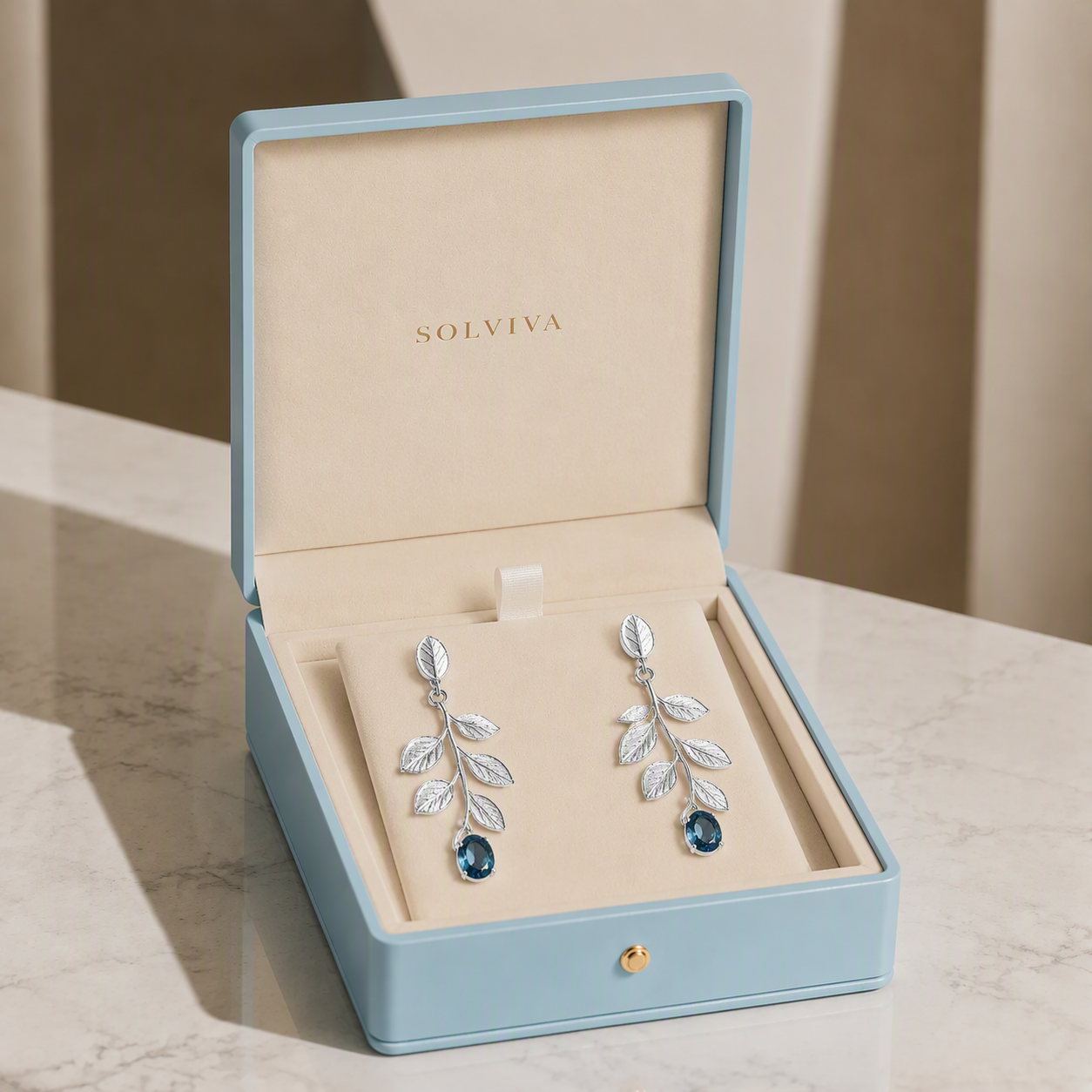 Morning Dew Leaf Drop Earrings