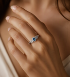 Azure Laurel Blue Sapphire Ring
