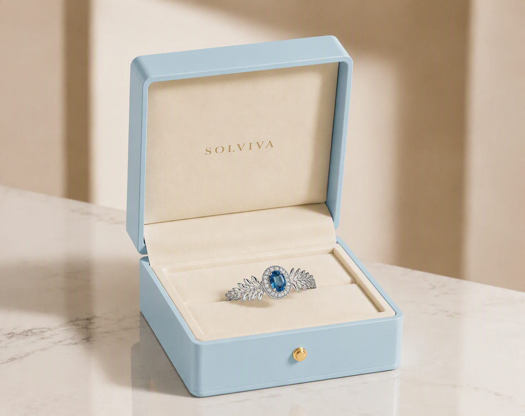 Azure Laurel Blue Sapphire Ring