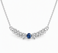 Azure Laurel Blue Sapphire Necklace