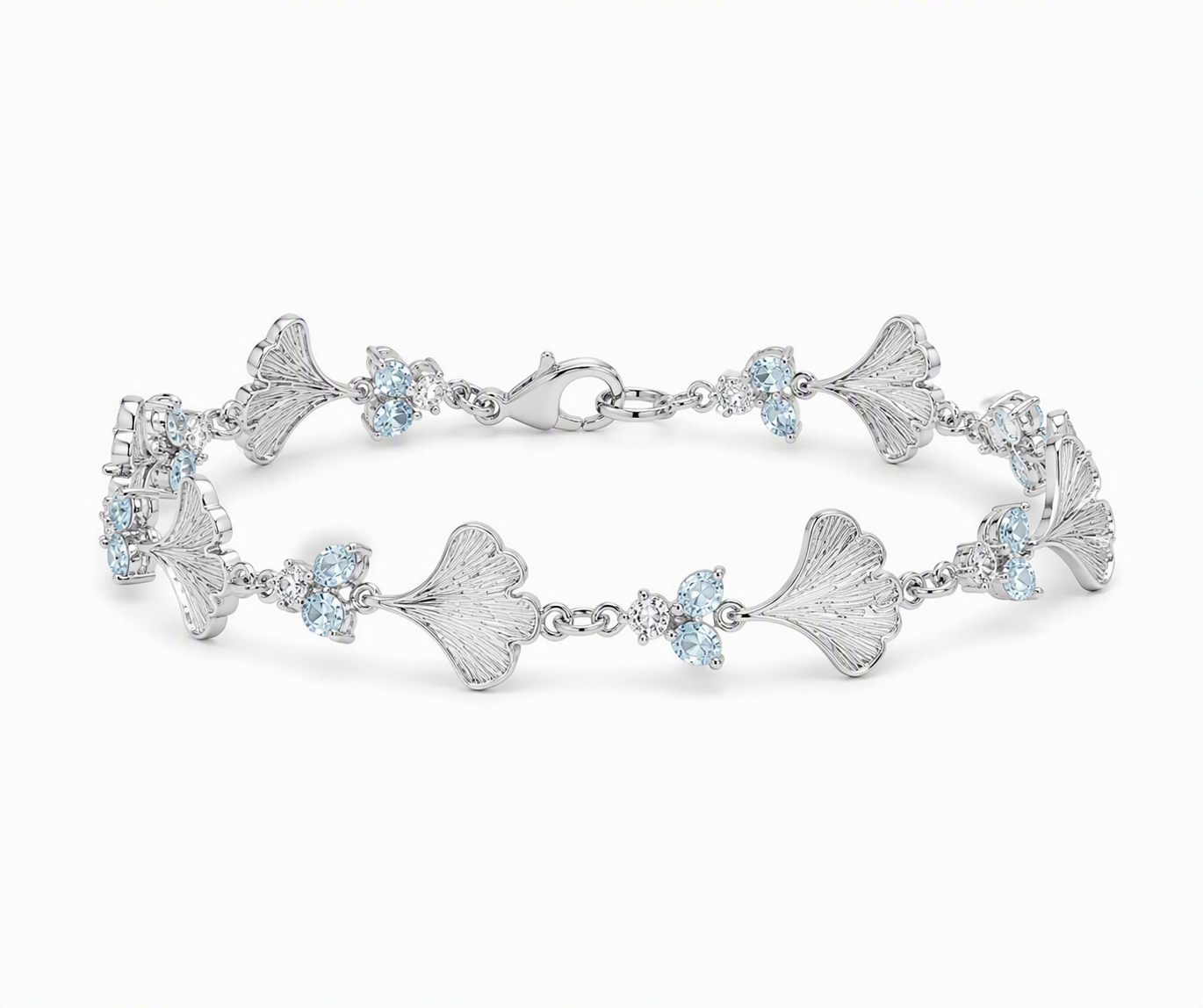 Ginkgo Sky Blue Sapphire Bracelet