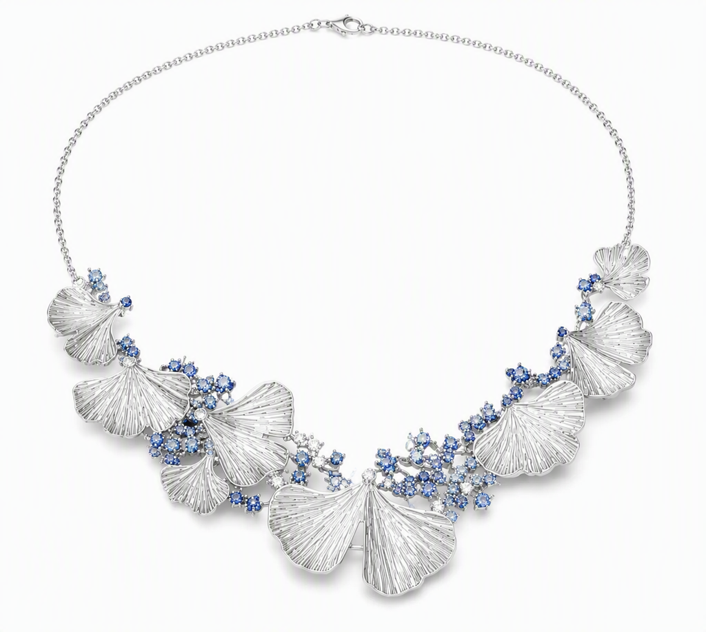 Ginkgo Sky Sapphire Statement Necklace