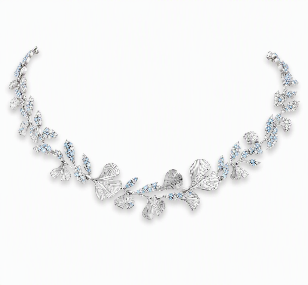 Ginkgo Sky Sapphire Garland Necklace