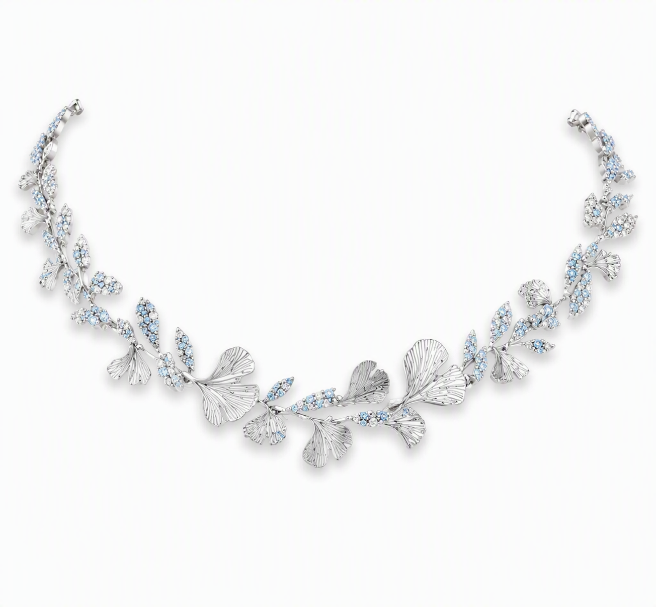 Ginkgo Sky Sapphire Garland Necklace