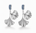Ginkgo Sky Sapphire Drop Earrings