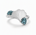 Ginkgo Bloom Blue Sapphire Ring