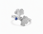 Ginkgo Dew Blue Sapphire Ring