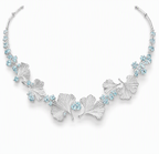Ginkgo Bloom Blue Sapphire Necklace