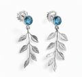 Leaflight Blue Sapphire Drop Earrings