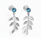 Leaflight Blue Sapphire Drop Earrings