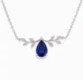 Azure Laurel Blue Sapphire Necklace