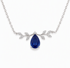 Azure Laurel Blue Sapphire Necklace