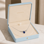 Azure Laurel Blue Sapphire Necklace