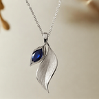 DAWN | Blue Leaf Pendant Necklace