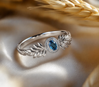 Azure Laurel Blue Sapphire Ring