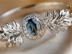 Azure Laurel Blue Sapphire Ring