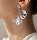 Ginkgo Sky Sapphire Drop Earrings